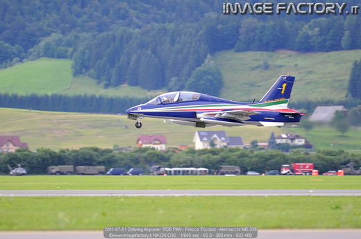 2011-07-01 Zeltweg Airpower 7626 PAN - Frecce Tricolori - Aermacchi MB-339
